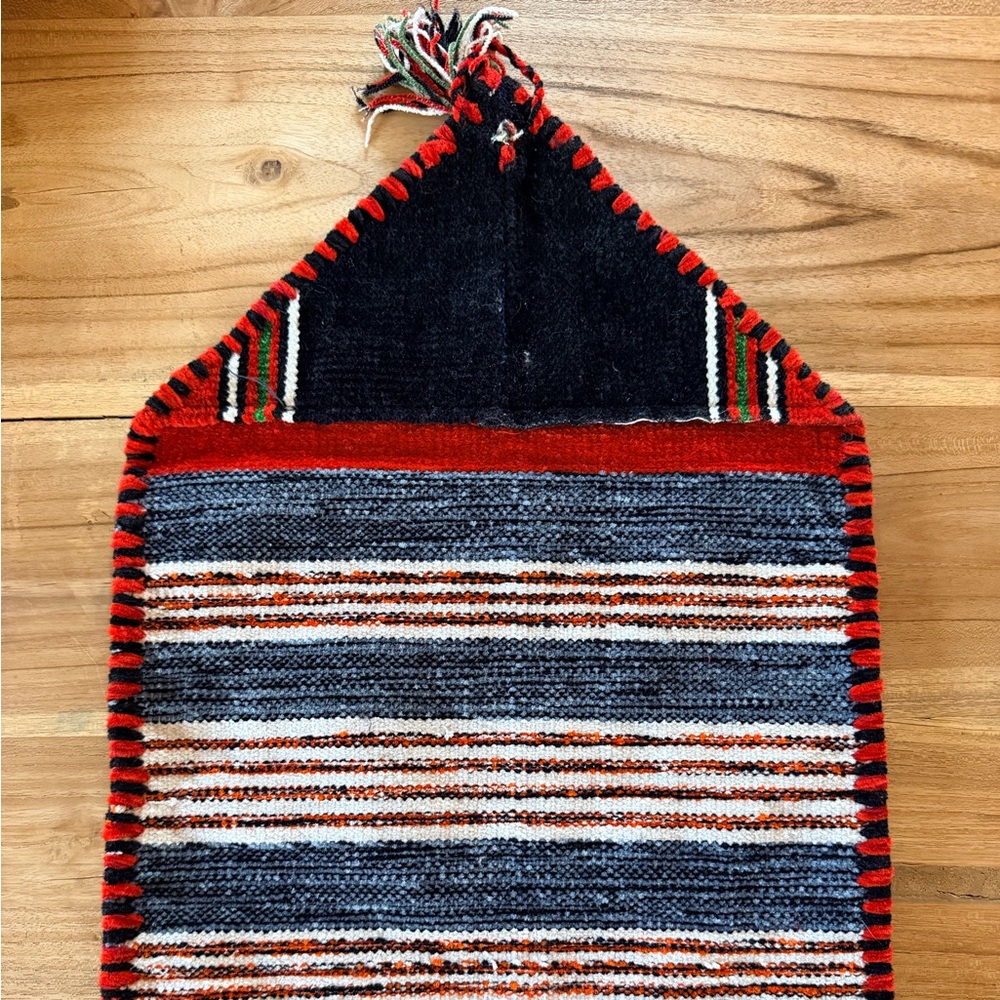 Handmade Tribal Wool Wall Pocket Organizer Ethnic Southwestern Decor - Picture 9 of 10